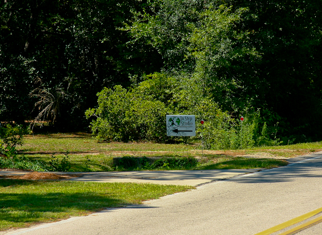 Approach to studio from east (Wakulla Highway) side